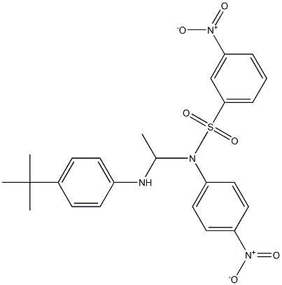 N-[1-[(4-tert-Butylphenyl)amino]ethyl]-N-(4-nitrophenyl)-3-nitrobenzenesulfonamide 구조식 이미지