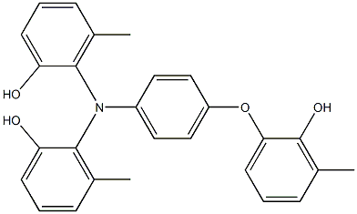 N,N-Bis(2-hydroxy-6-methylphenyl)-4-(2-hydroxy-3-methylphenoxy)benzenamine 구조식 이미지