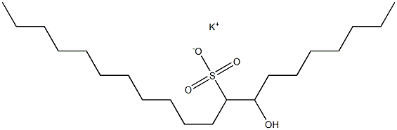 8-Hydroxyicosane-9-sulfonic acid potassium salt Structure