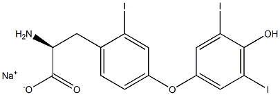 (S)-2-Amino-3-[4-(4-hydroxy-3,5-diiodophenoxy)-2-iodophenyl]propanoic acid sodium salt Structure