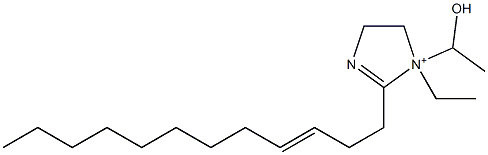2-(3-Dodecenyl)-1-ethyl-1-(1-hydroxyethyl)-2-imidazoline-1-ium 구조식 이미지