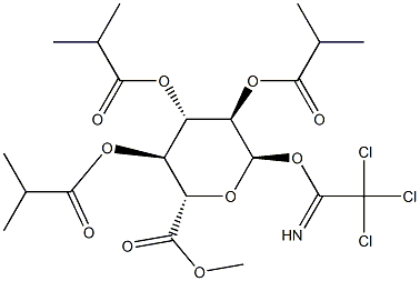 (2S,3S,4S,5R,6R)-3,4,5-Tris-isobutyryloxy-6-(2,2,2-trichloro- acetimidoyloxy)-tetrahydro-pyran-2-carboxylic acid methyl ester Structure