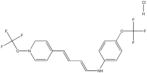 (4-Aza-4-(4-(trifluoromethoxy)phenyl)buta-1,3-dienyl)(4-(trifluoromethoxy)phenyl)amine, hydrochloride 구조식 이미지
