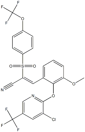 3-(2-(3-Chloro-5-(trifluoromethyl)(2-pyridyl)oxy)-3-methoxyphenyl)-2-((4-(trifluoromethoxy)phenyl)sulfonyl)prop-2-enenitrile Structure