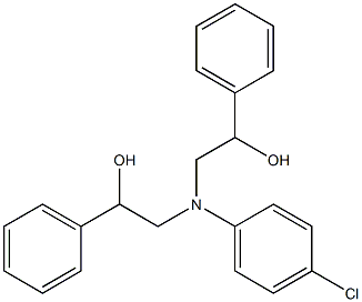 2-[(4-CHLORO-PHENYL)-(2-HYDROXY-2-PHENYL-ETHYL)-AMINO]-1-PHENYL-ETHANOL 구조식 이미지