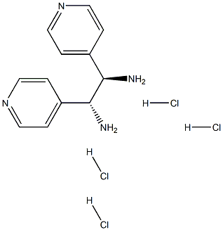(R,R)-1,2-Di(4-pyridyl)-1,2-ethanediamine tetrahydrochloride, 95%, ee 99% Structure