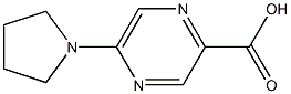 5-(1-Pyrrolidinyl)-2-pyrazinecarboxylic acid Structure