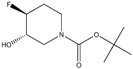 (3S,4S)-tert-butyl 4-fluoro-3-hydroxypiperidine-1-carboxylate Structure