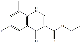 Ethyl 6-iodo-8-methyl-4-oxo-1,4-dihydro-3-quinolinecarboxylate 구조식 이미지