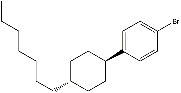 1-Bromo-4-(trans-4-heptylcyclohexyl)benzene Structure