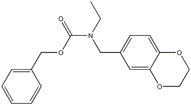 benzyl ((2,3-dihydrobenzo[b][1,4]dioxin-6-yl)methyl)(ethyl)carbamate 구조식 이미지