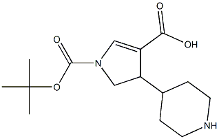 Boc-trans-4-(4-Piperidinyl)-Pyrroline-3-carboxylic acid Structure