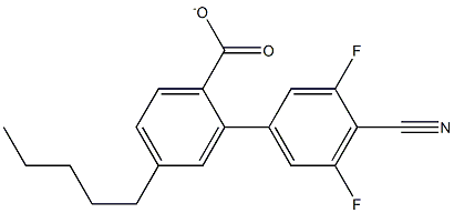 3,5-Difluoro -4-cyanophenyl-4'-pentylbenzoate Structure