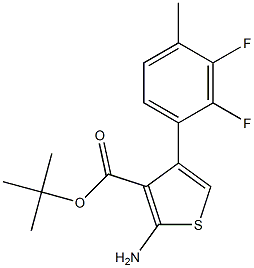 tert-butyl 2-amino-4-(2,3-difluoro-4-methylphenyl)thiophene-3-carboxylate 구조식 이미지