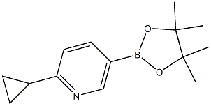 2-cyclopropyl-5-(4,4,5,5-tetramethyl-1,3,2-dioxaborolan-2-yl)pyridine Structure