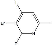 3-bromo-2-fluoro-4-iodo-6-methylpyridine Structure