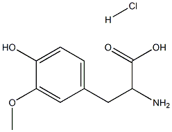 2-Amino-3-(4-hydroxy-3-methoxy-phenyl)-propionic acid hydrochloride 구조식 이미지
