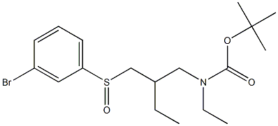 [2-(3-Bromo-benzenesulfinylmethyl)-butyl]-ethyl-carbamic acid tert-butyl ester 구조식 이미지