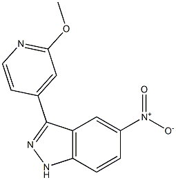 3-(2-methoxypyridin-4-yl)-5-nitro-1H-indazole 구조식 이미지