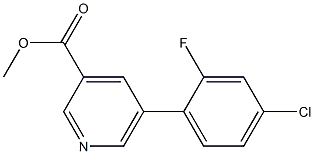 methyl 5-(4-chloro-2-fluorophenyl)pyridine-3-carboxylate 구조식 이미지