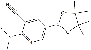 2-(dimethylamino)-5-(4,4,5,5-tetramethyl-1,3,2-dioxaborolan-2-yl)pyridine-3-carbonitrile Structure