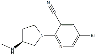 5-bromo-2-((S)-3-(methylamino)pyrrolidin-1-yl)pyridine-3-carbonitrile Structure