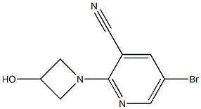 5-bromo-2-(3-hydroxyazetidin-1-yl)pyridine-3-carbonitrile Structure