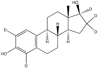 17b-Estradiol-2,4,16,16,17-d5 Structure