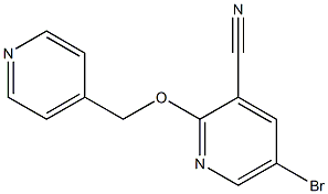 2-((pyridin-4-yl)methoxy)-5-bromopyridine-3-carbonitrile 구조식 이미지