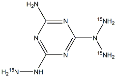 Melamine triamine-15N3 구조식 이미지