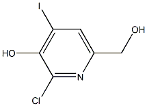 2-Chloro-6-(hydroxymethyl)-4-iodopyridin-3-ol Structure
