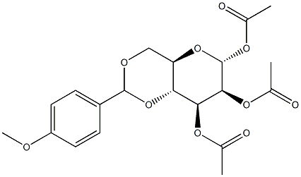 1,2,3-Tri-O-acetyl-4,6-O-(4-methoxybenzylidene)-a-D-mannopyranose Structure