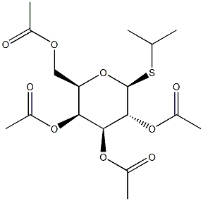Isopropyl 2,3,4,6-tetra-O-acetyl-b-D-thiogalactopyranoside 구조식 이미지