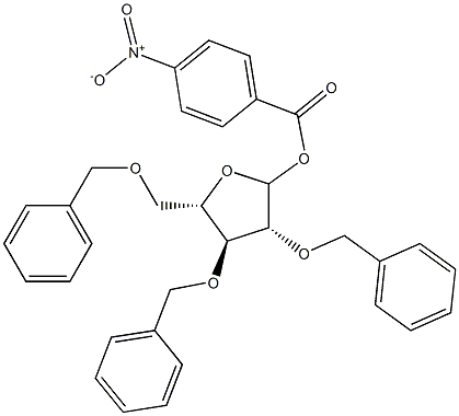 2,3,5-Tri-O-benzyl-1-O-(4-nitrobenzoyl)-L-arabinofuranose 구조식 이미지