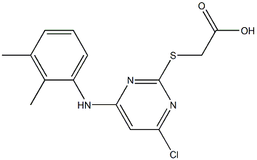 [[4-Chloro-6-[(2,3-dimethylphenyl)amino]-2-pyrimidinyl]thio]acetic acid Structure