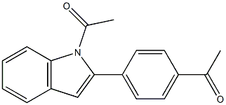 1-acetyl-2-(4-acetylphenyl)indole Structure