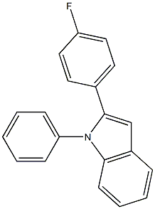 2-(4-fluorophenyl)1-phenylindole 구조식 이미지