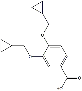 3,4-di(Cyclopropylmethoxy)-benzoic acid Structure