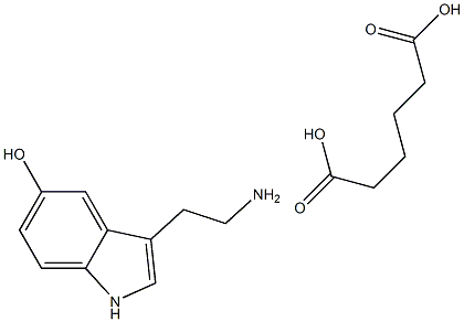 5-hydroxytryptamine adipate Structure