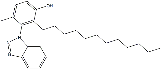 Benzotriazolyl lauryl p-cresol Structure