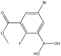 5-Bromo-2-fluoro-3-methoxycarbonylphenylboronic acid 구조식 이미지