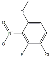 1-Chloro-2-fluoro-4-methoxy-3-nitro-benzene 구조식 이미지