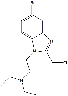 {2-[5-BROMO-2-(CHLOROMETHYL)-1H-1,3-BENZODIAZOL-1-YL]ETHYL}DIETHYLAMINE Structure