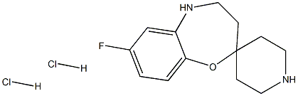 7-FLUORO-4,5-DIHYDRO-3H-SPIRO[1,5-BENZOXAZEPINE-2,4'-PIPERIDINE]DIHYDROCHLORIDE Structure