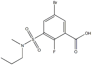5-BROMO-2-FLUORO-3-[METHYL(PROPYL)SULFAMOYL]BENZOIC ACID 구조식 이미지