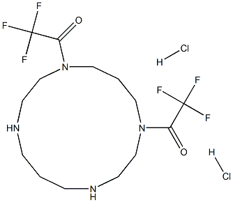 1,1'-(1,4,8,11-tetraazacyclotetradecane-1,11-diyl)bis(2,2,2- trifluoroethan-1-one) dihydrochloride Structure