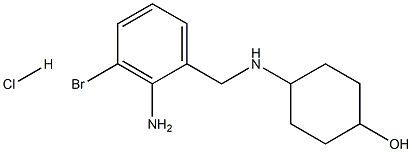 (1r,4r)-4-((2-amino-3-bromobenzyl)amino)cyclohexanol hydrochloride Structure