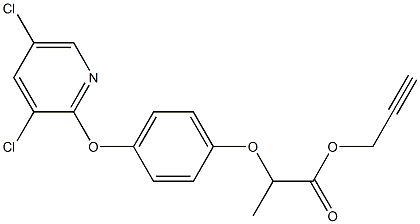 prop-2-yn-1-yl 2-(4-((3,5-dichloropyridin-2-yl)oxy)phenoxy)propanoate Structure
