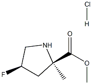 methyl (2R,4R)-4-fluoro-2-methylpyrrolidine-2-carboxylate hydrochloride 구조식 이미지