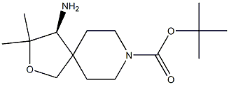 tert-butyl (S)-4-amino-3,3-dimethyl-2-oxa-8-azaspiro[4.5]decane-8-carboxylate 구조식 이미지